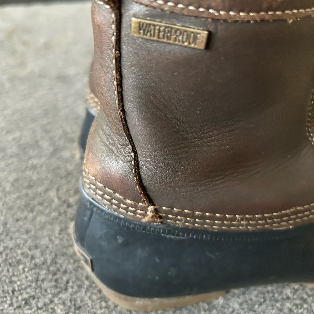 G.H. Bass & Co Lace‎ Up Rain Duck Boots with zippers Size 8 - Picture 4 of 11